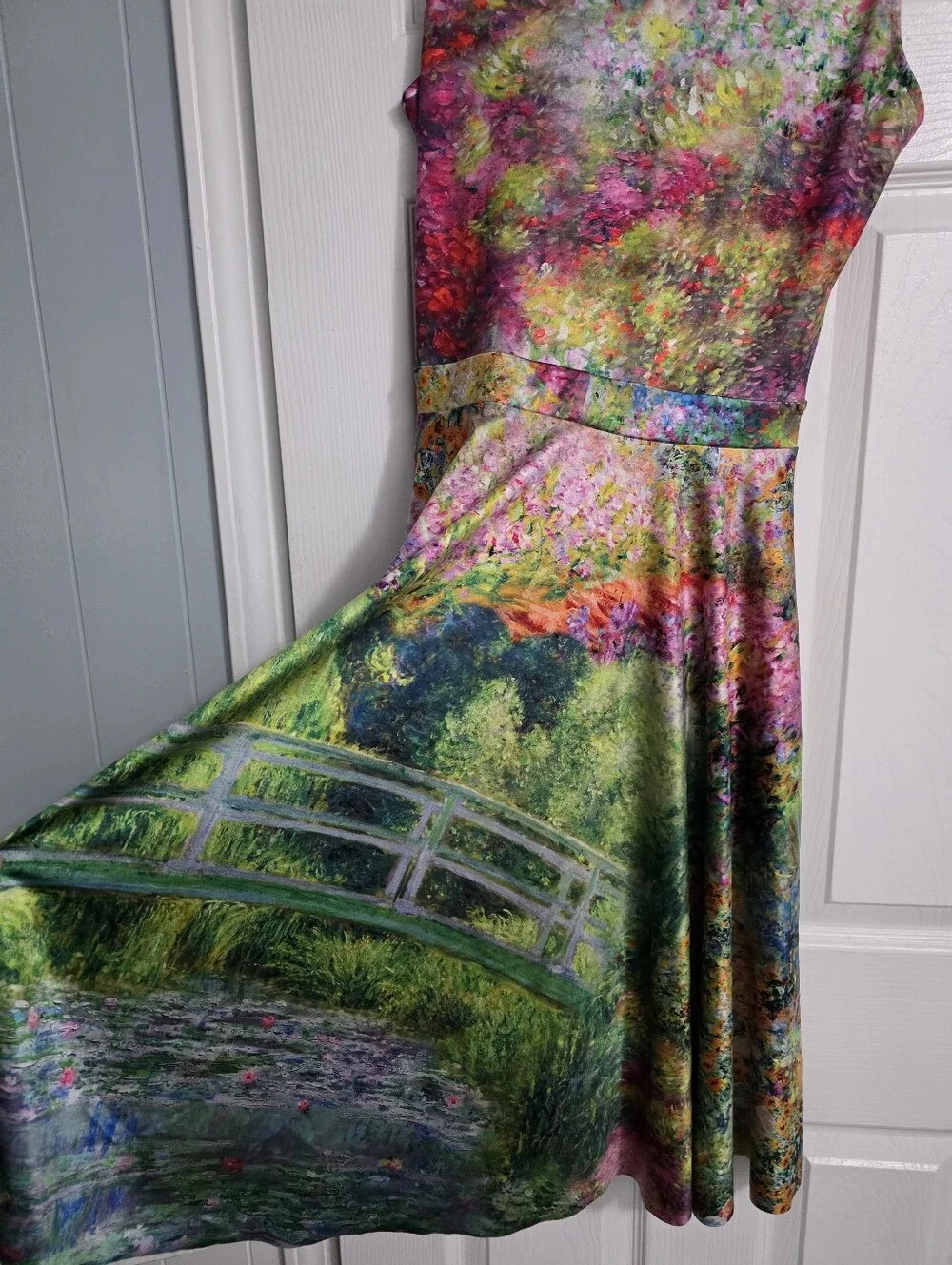 BlackMilk Montage Monet Rio Midi Dress Altered Artsy Cottagecore Y2k - Picture 7 of 11